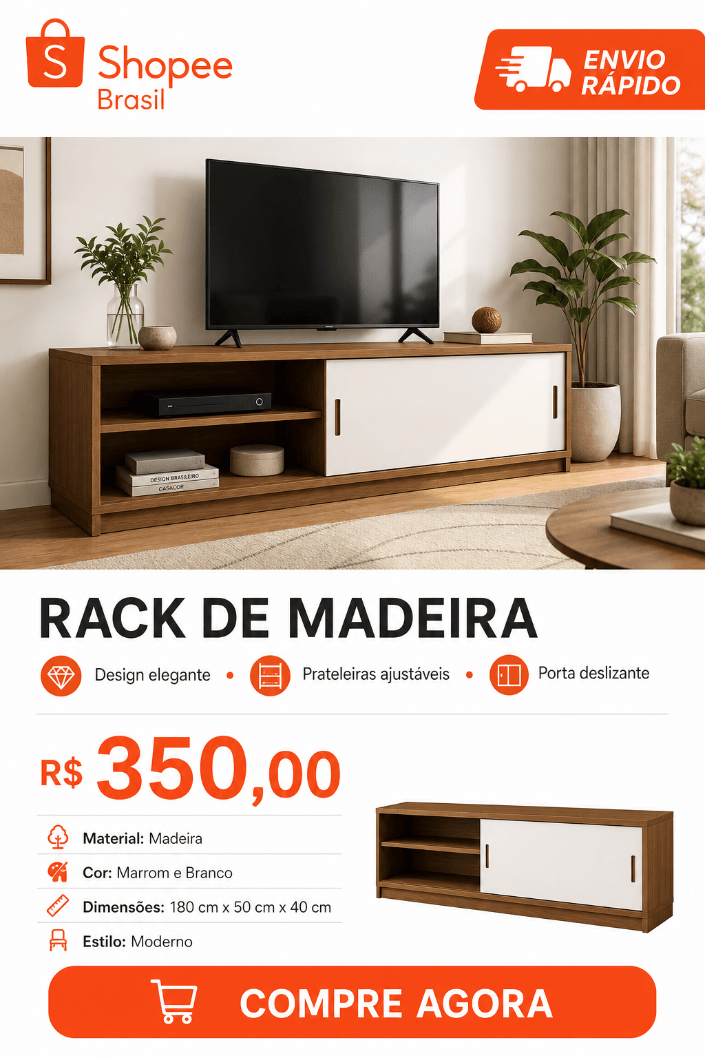 Rack de Madeira